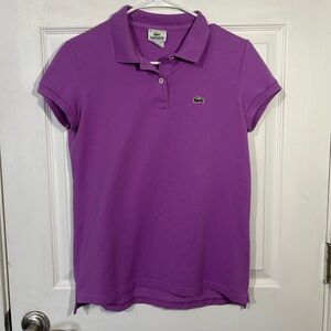 Lacoste Women’s Purple Polo Shirt Slim Fit Size 42 (~US 10, Large)